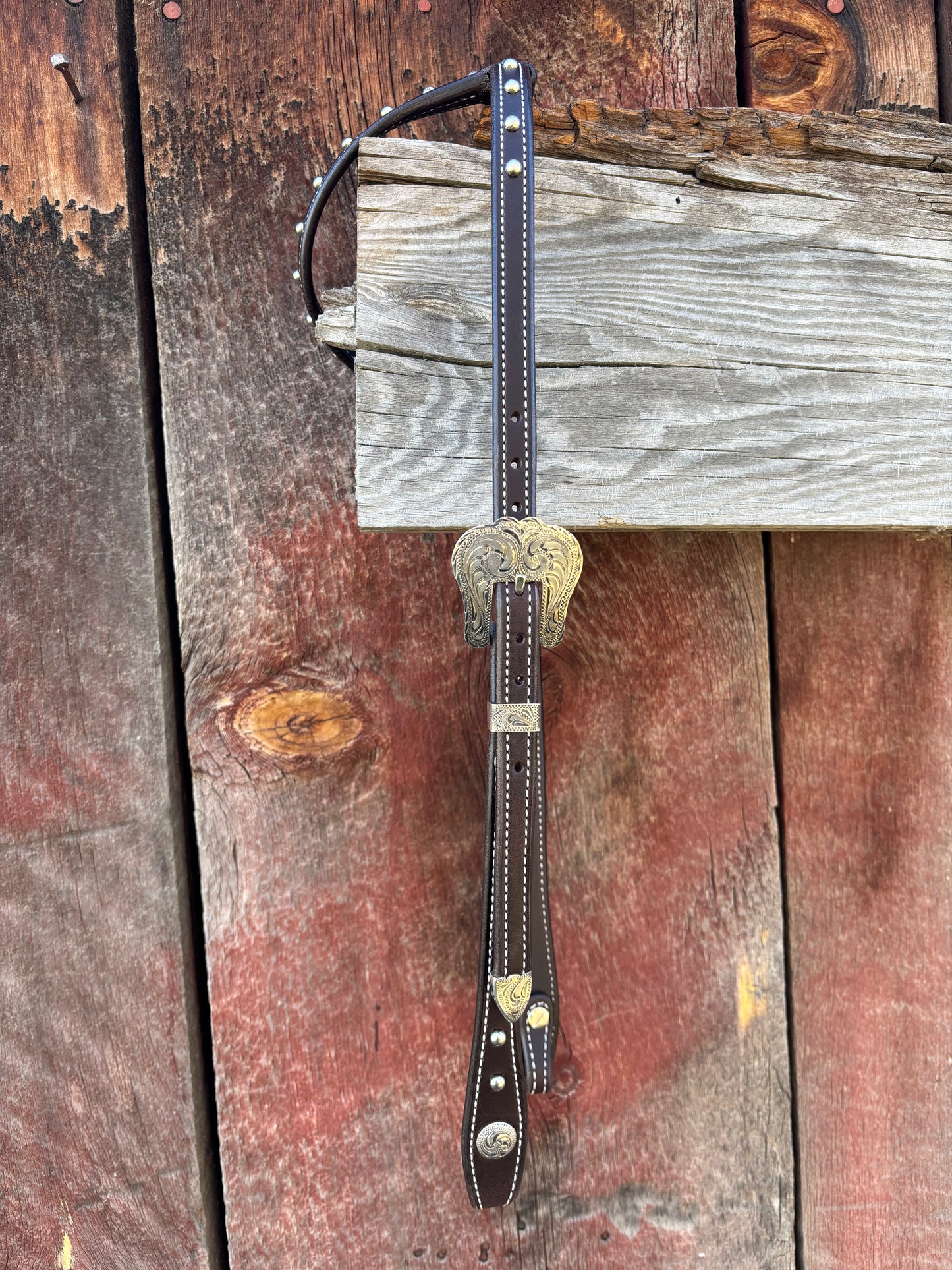 Sliding Ear Headstall w/Spots 2