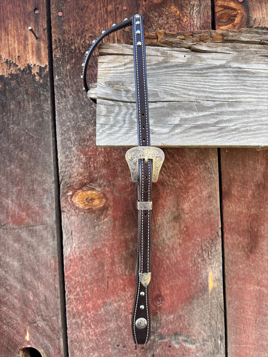 Sliding Ear Headstall w/Spots 1