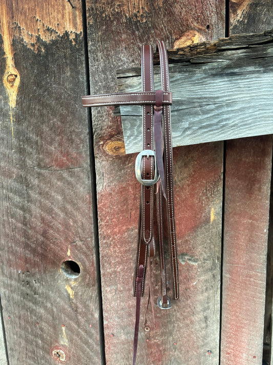 English Bridle Snaffle Bit Headstall