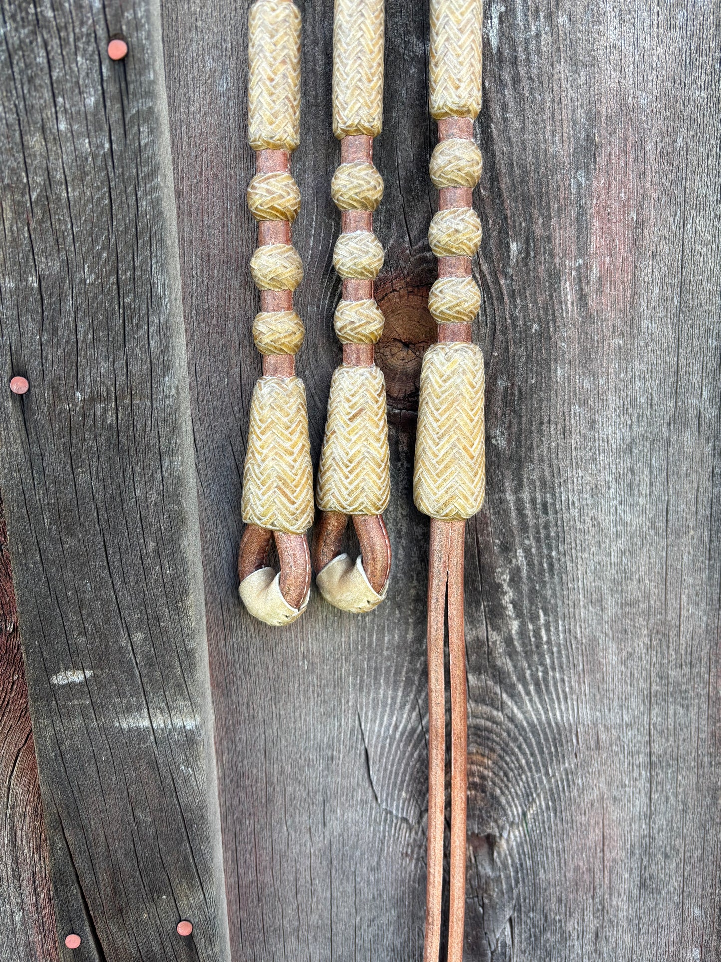 42" Harness Leather Romal Reins